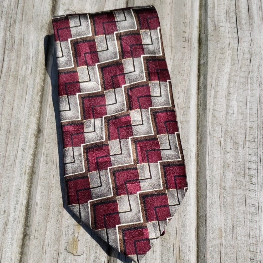 Mens Geometric Tie by Ziggurat